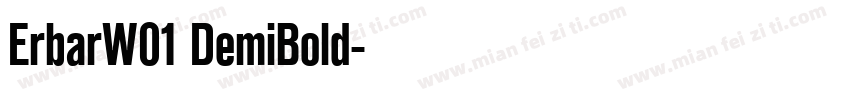 ErbarW01 DemiBold字体转换